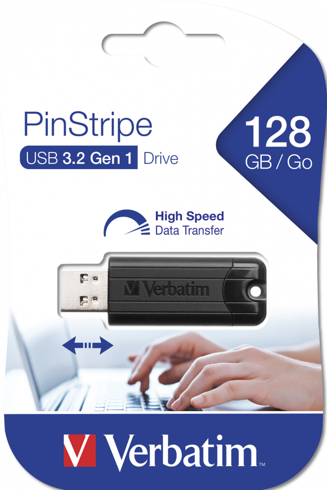 USB 128GB Verbatim PinStripe 3.2