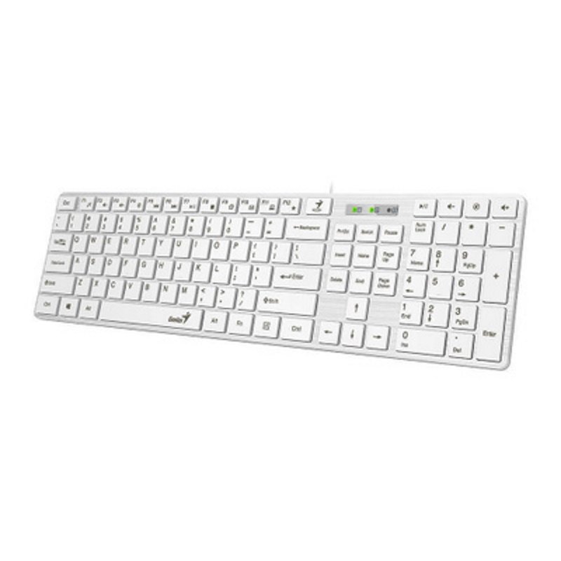 Genius Keyboard Wired, Slimstar 126 White