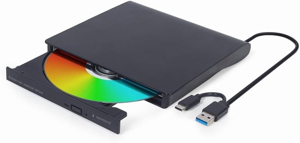DVD RW +/- Gembird External USB 2.0 Black