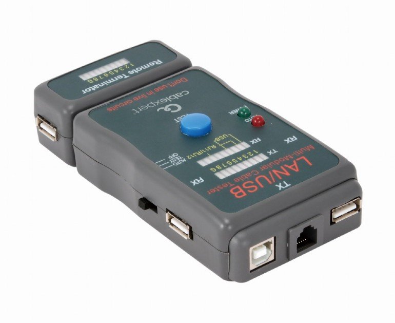 Tester for UTP, STP, USB cables